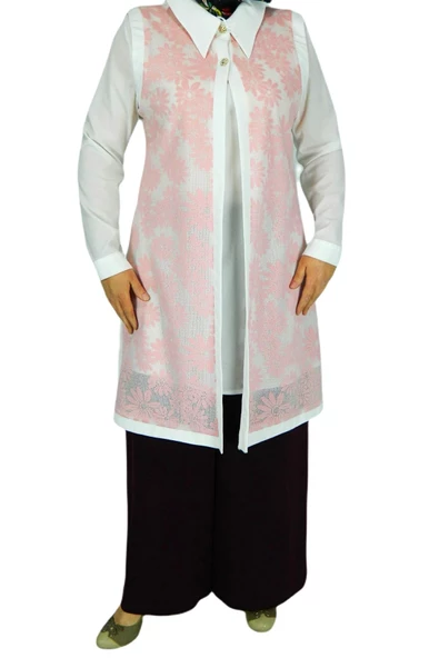 Kadın Krep Güpür İkili Tunik MSK-0262 - Resim 8