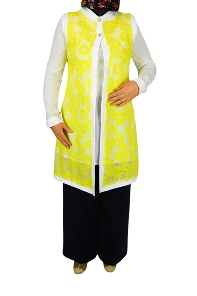 Kadın Krep Güpür İkili Tunik MSK-0262 ürün görseli