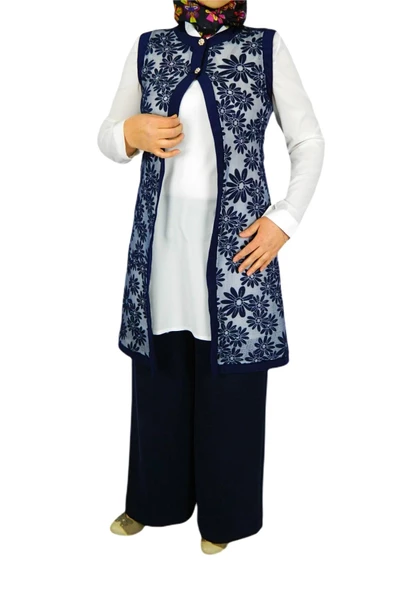 Kadın Krep Güpür İkili Tunik MSK-0262 - Resim 6