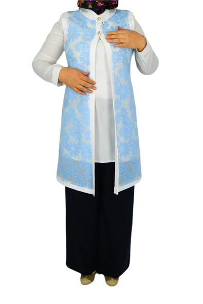 Kadın Krep Güpür İkili Tunik MSK-0262 - Resim 12