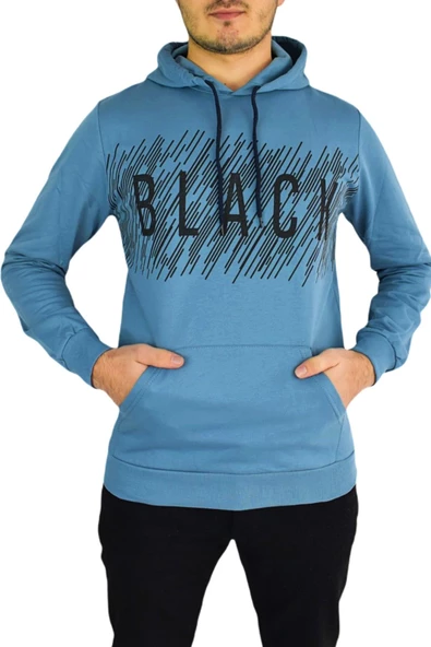 Erkek Kapüşonu Sweat Baskılı 1030 BGL-ST01733 - Resim 5