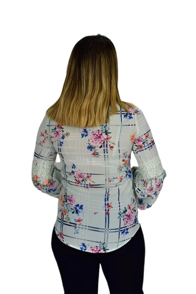 Kadın Çiçekli Bluz BGL-ST00591 - 12
