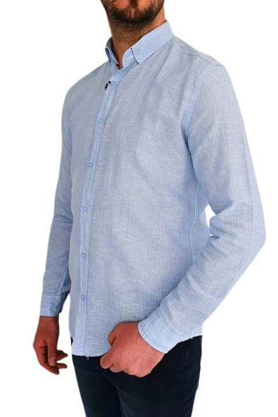 Erkek Spor Gömlek Silim Fit 9950 BGL-ST01842 - Resim 7