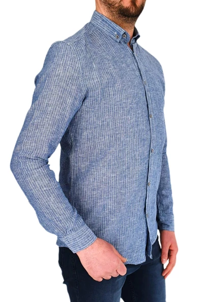 Erkek Spor Gömlek Silim Fit 9950 BGL-ST01842 - Resim 6