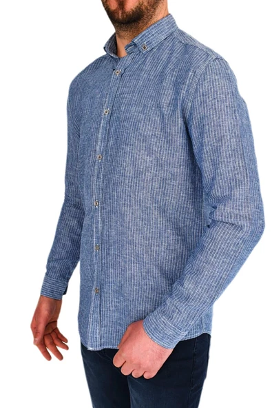 Erkek Spor Gömlek Silim Fit 9950 BGL-ST01842 - Resim 4