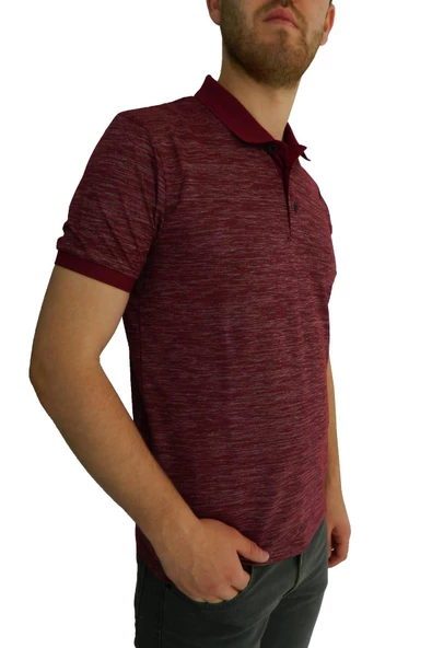 Erkek Polo Yaka Jakarlı Tişört Bgl-st01052 - Resim 5