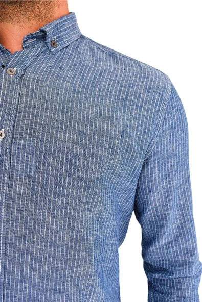 Erkek Spor Gömlek Silim Fit 9950 BGL-ST01842 - Resim 10