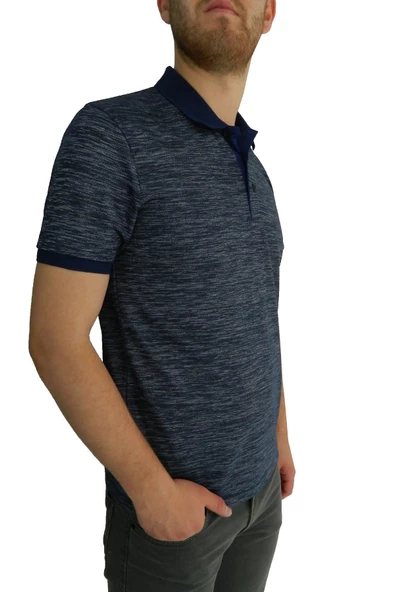 Erkek Polo Yaka Jakarlı Tişört Bgl-st01052 - Resim 7