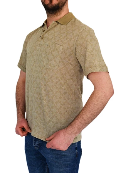 Erkek Polo Yaka Cepli Tişört 1-T817 BGL-ST01811 - 5