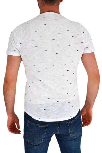 Erkek Sıfır Yaka Tişört T-768 BGL-ST01834 - Resim 6