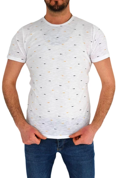 Erkek Sıfır Yaka Tişört T-768 BGL-ST01834 - Resim 3