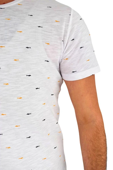 Erkek Sıfır Yaka Tişört T-768 BGL-ST01834 - Resim 8