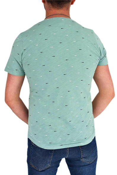 Erkek Sıfır Yaka Tişört T-768 BGL-ST01834 - Resim 7