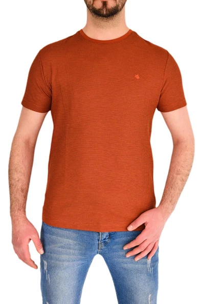 Erkek Sıfır Yaka Tişört Waffle BGL-ST01892 - 8