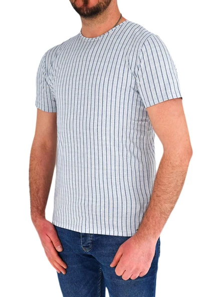 Erkek Sıfır Yaka Tişört T-748 BGL-ST01828 - Resim 4