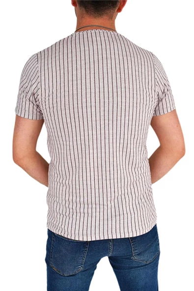 Erkek Sıfır Yaka Tişört T-748 BGL-ST01828 - Resim 7