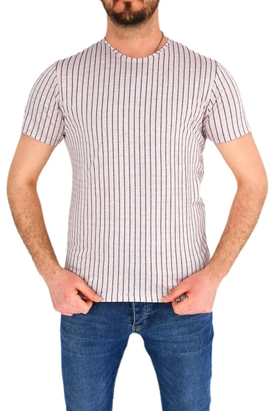 Erkek Sıfır Yaka Tişört T-748 BGL-ST01828 - Resim 3