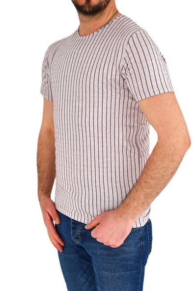 Erkek Sıfır Yaka Tişört T-748 BGL-ST01828 - Resim 5