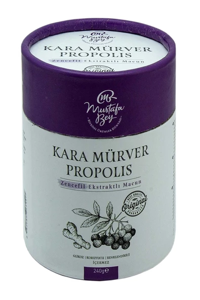 M.Bey Kara Mürver Propolis Zencefil Ekstraktlı Macun 240 gr