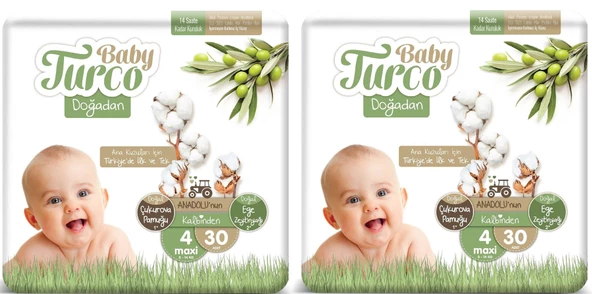 Baby Turco Doğadan 4 Numara Maxi 30 Adet 8-14 Kg - 2