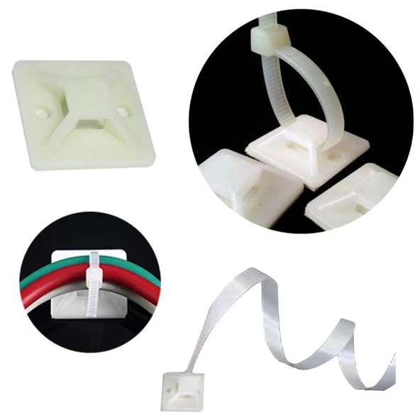 Yapışkanlı Kroşe Kablo Parti Balon Süs Asma 28x28 mm 100'lü Paket - 2
