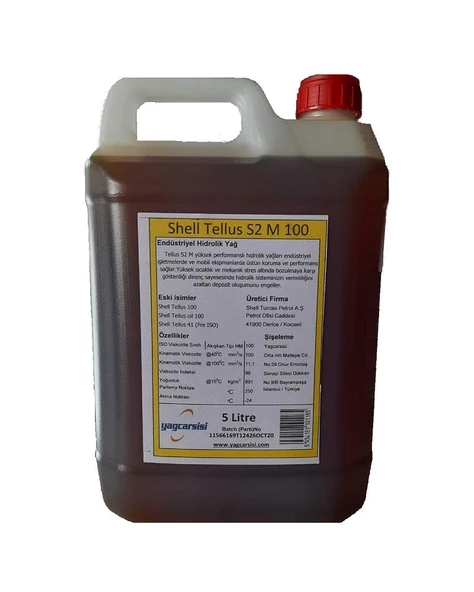 SHELL TELLUS S2 M 100 BİDON-5 LİTRE