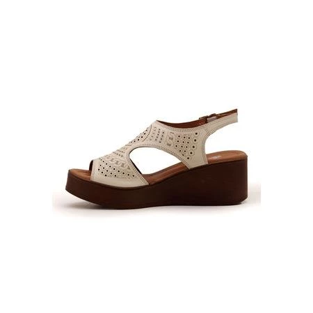 VENÜS 2113604Y DOLGU TOPUK COMFORT DERİ KADIN SANDALET - 7