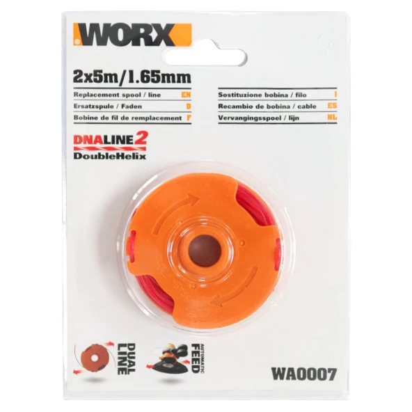 WORX WA0007 1.65mmX5Metre Çift Çıkışlı Duble Helix Spiral Burgulu Yedek Misina - 6