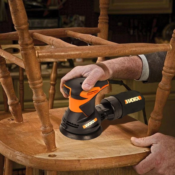 WORX WX652.1 320Watt 125mm Profesyonel Eksantrik Zımpara - 6