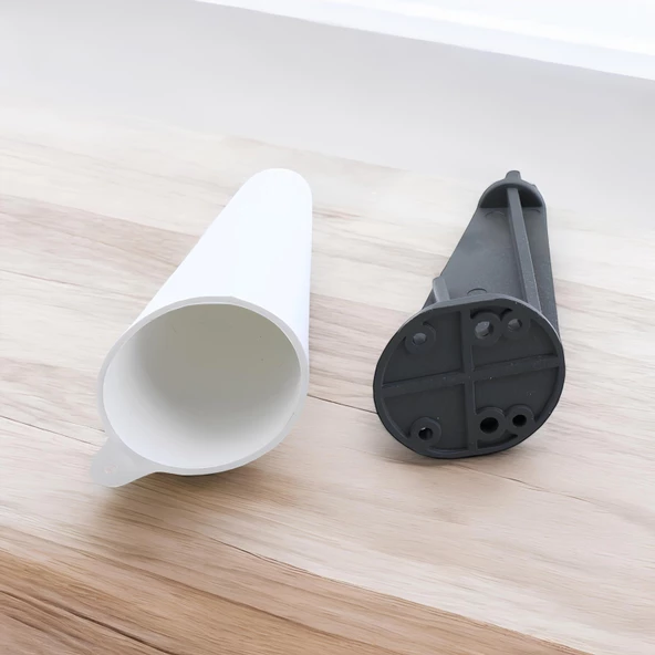 Açılı Konik 4 Adet Beyaz 12 cm Mobilya Yükseltici Baza Ayağı Koltuk Kanepe Altı Puf Ayakları - 3