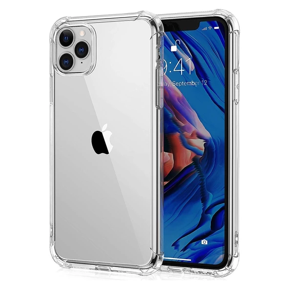 IPhone 11 Pro Şeffaf Kılıf Kamera Korumalı Silikon Rubber Arka Kapak