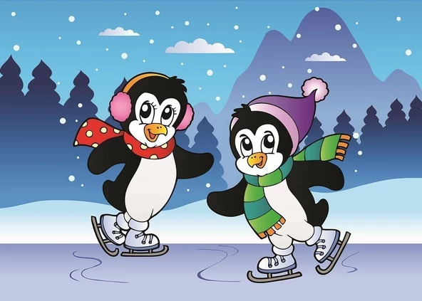 Neşeli Penguenler Kutulu Puzzle/Yapboz 12+24 Parça - Resim 3