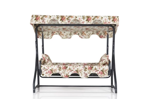 Olea 3 Kişilik Bahçe Balkon Teras Salıncağı - İngiliz Gülü - 3