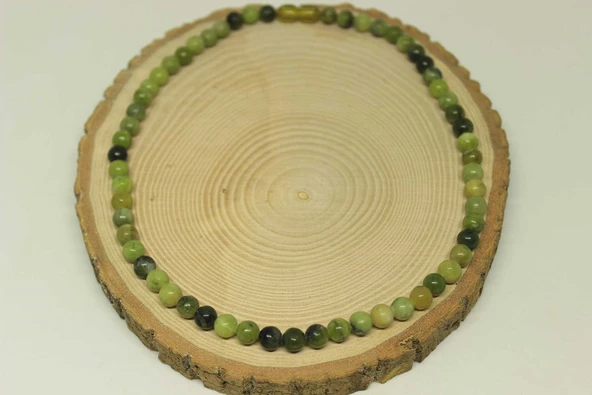 Yeşim Taşı Kolye 6mm (Klipsli) - Resim 3