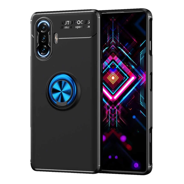 Xiaomi Redmi K40 Gaming Kılıf Zore Ravel Yüzüklü Silikon Kılıf