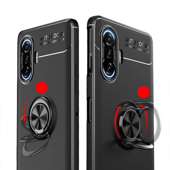 Xiaomi Redmi K40 Gaming Kılıf Zore Ravel Yüzüklü Silikon Kılıf - 12