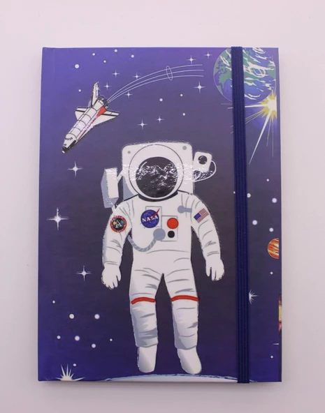 Lastikli Çizgisiz Sert Kapak NASA Defter - 4