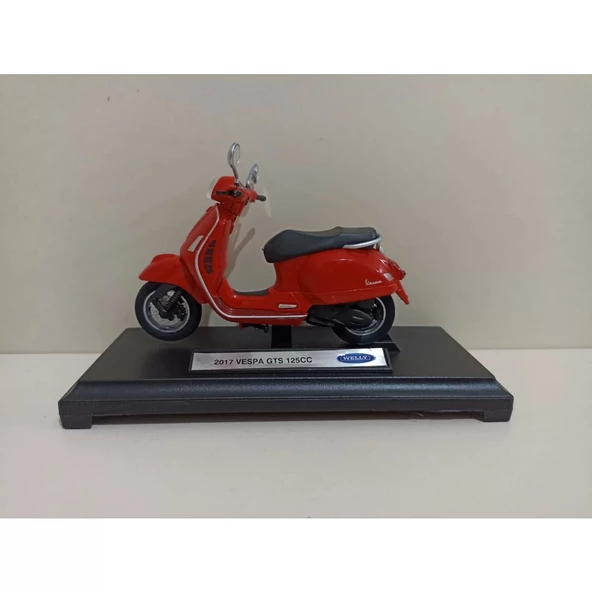 Welly 2017 vespa gts 125cc 1:18 - Resim 3