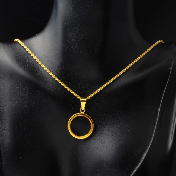 Çeyrek Altın Takılabilen 14 Ayar Kolye - Resim 2