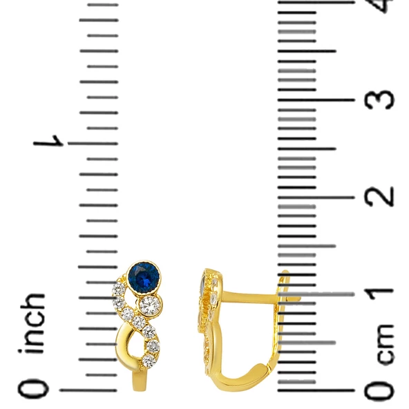 Sonsuzluk 14 Ayar Altın Çocuk Küpesi - Resim 5