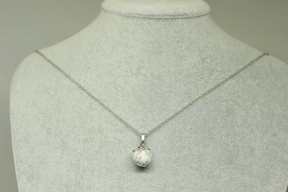 Havlit Taşı Kolye Ucu Zincirli ürün görseli