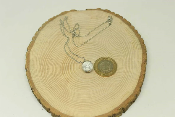 Havlit Taşı Kolye Ucu Zincirli - Resim 2