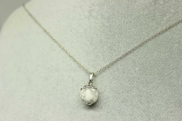 Havlit Taşı Kolye Ucu Zincirli - Resim 3