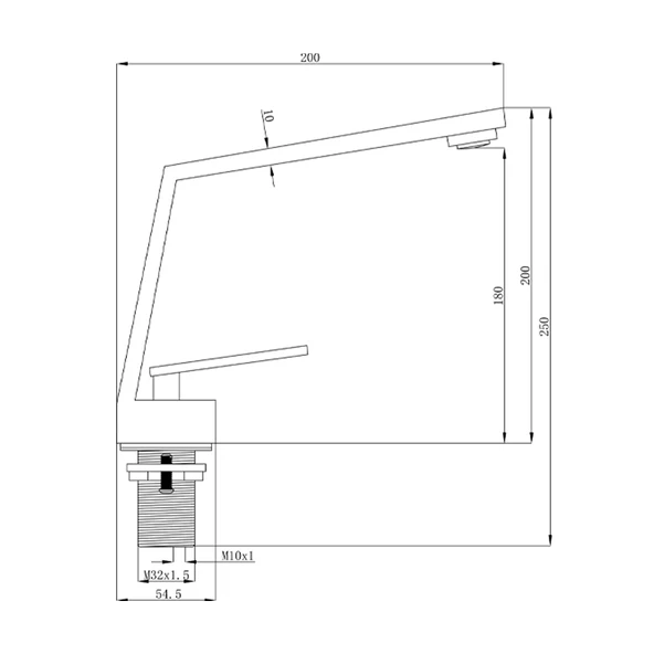 Newarc Step Hole Lavabo Bataryası-Sıyah 900531 - 2