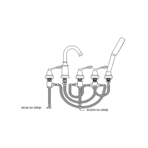 Newarc Golden Küvet Bataryası - Krom 951152 - 2
