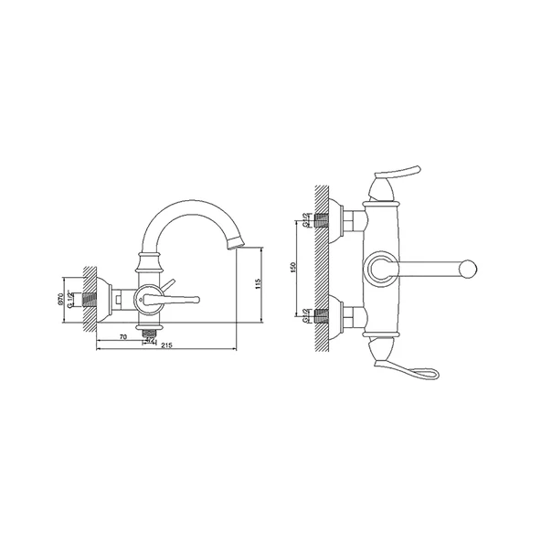 Newarc Golden Banyo Bataryası - Krom 951512 - 2
