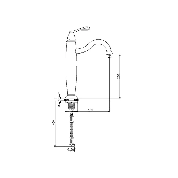 Newarc Golden Çanak Lavabo Bataryası - Altın 951001 - 2