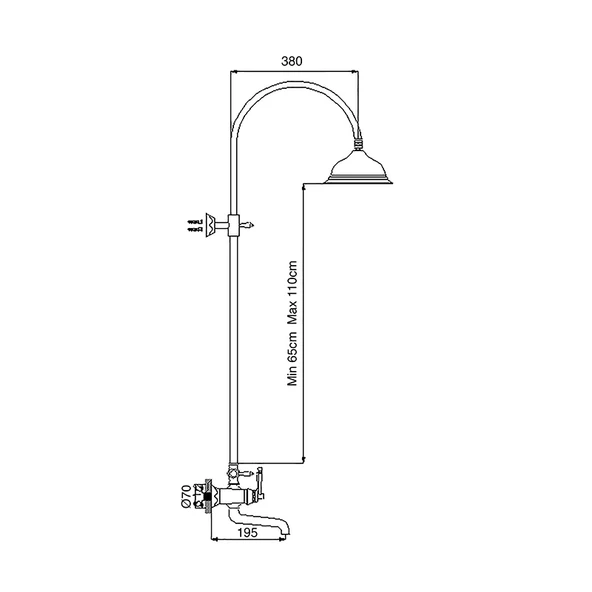 Newarc Pera Bataryalı Dus Ünıtesı - Krom 961516 - 2