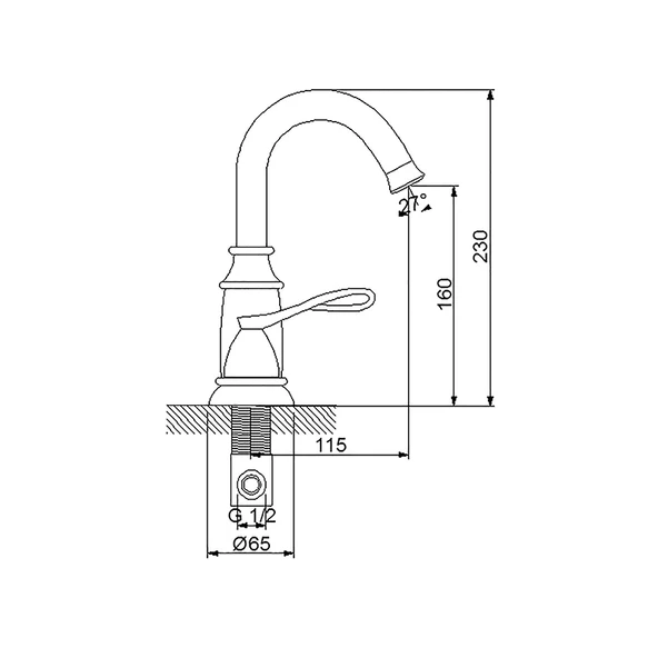 Newarc Golden 3 Delıklı Lavabo Bataryası - Altın 951561 - 2