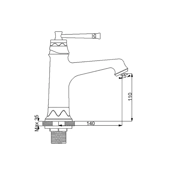 Newarc Pera Lavabo Bataryası - Altın 961521 - 2
